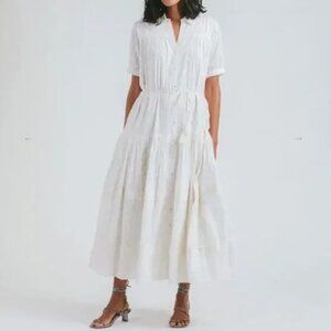 Cleobella Peyton Dress, White, Size XL